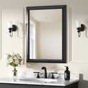 Bathroom Mirrors for Over Sink, 22x30 Inch Wall Mirrors for Bathroom Sink, Black Bathroom Vanity Mirror, Rectangle Farmhouse Mirror Framed, Bedroom, Living Room, Entryway