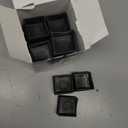 16 Pcs 1-1/4" x 1-1/4" Square Rubber Chair Leg Caps, PVC Table Leg Covers, Flexible & Anti-Slip Furniture Leg End Caps, Chair Leg Floor Protectors for Bar Stool Leg Patio Indoor, Black