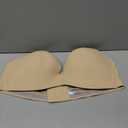 HACI Push Up Strapless Bra for Women Anti-Slip Padded Wireless Stay Put (Beige)