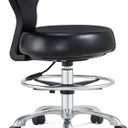 Ergonomic Home Office Desk Chair - Adjustable Task Chair with Lumbar Support, Foot Ring and Rolling casters for Computer,Hospital,Clinic,Dental Hygienist