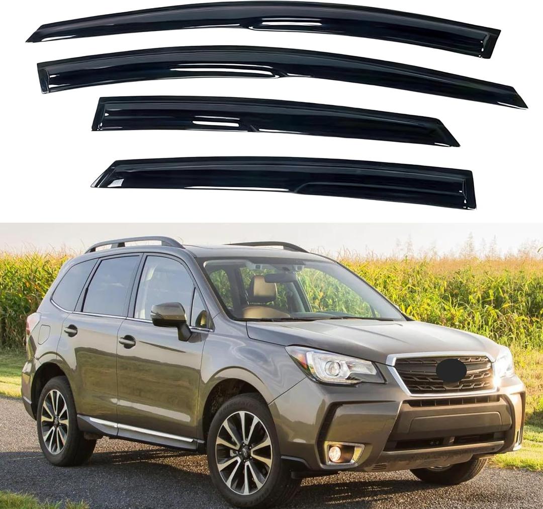 IG Window Visors Fit for 2014-2018 Subaru Forester, Out-Channel Rain Guards Vent Wind Deflectors 4PC, Car Accessories for 14-18 Forester