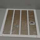 16x10 Return Air Grille (Duct Opening Size), Air Return Vent Cover, AC Vent Cover, Cold Air Return Vent Cover, Flat Return Air Grilles, Outer Dimensions:17.75"W x 11.75"H (16"Wx10"H, Duct Opening)