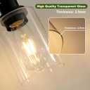 Unicozin Modern Bathroom Light Fixtures, 5 Light Vanity Lights Over Mirror, Black Wall Lamp with Clear Glass for Living Room Cabinet Bedroom Porch
