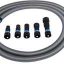 Cen-Tec Systems 94709 Quick Click 16 Ft. Hose for Home and Shop Vacuums with Expanded Multi-Brand Power Tool Adapter Set for Dust Collection