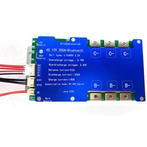 4S 200A 12V Smart BMS BT LiFePO4 Li-ion LTO Active Balance Adjustable Parameter Protection Board