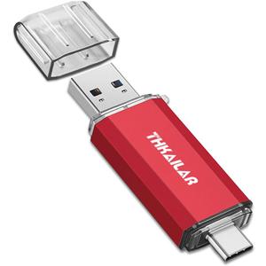Thkailar 1TB USB C Flash Drive for MacBook and Android Phones,Thumb Drive with USB A and USB C for PC,Laptop,Portable External Storage for Pictures,Videos and Music