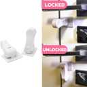 6 Packs Child Safety Door Lever Locks, No Drill Baby Proof Handle Lock with Adhesive, Easy for Adults, Fits Most Door Handles(White)