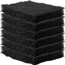 Harrier Hardware 6-Pack, Heavy Duty, Scouring Pads, 6 x 4 inch Thick, Black for Cleaning Stripping Scrubbing Pots Pans