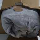 Bedsure GentleSoft Sherpa Fleece Blankets Queen Size for Bed - Thick and Warm Throw for Women and Men, Soft Fuzzy Plush Queen Blanket for Winter, Light Grey, 90x90 Inches