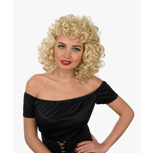 fun shack Blonde Bob Curly Wig, Platinum Short Curly Hair Wig for Women, Perfect for Parties and Events, One Size