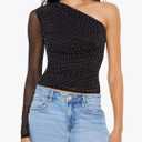Forever 21 Women's Rhinestone One-Shoulder Crop Top, XL