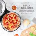 Homecraft Stone Baked Pizza Oven – 12in Woodfired Style Indoor Electric Countertop Pizza Maker – Ceramic Stone & Stainless Steel Peel – Variable Temp Control to 750°F – Homemade Pizza in Minutes-Black
