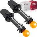 Turn Signal Indicator Light Socket with Lamp Bulb Fit for Mazda 6 2002-2008 Replace OE GJ6A510H8 2PCS Black