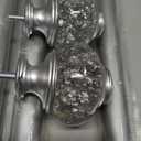 Curtain Rod 32 to 58 Inches (2.6-4.8ft), USFOOK 7/8 inch Telescoping Splicing Curtain rods for Windows 20 to 54 inches, Silver Decorative Drapery Rods for Home with Translucent Finials