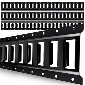 STARLEAPARTS 8' E Track Rail Tie-Down Kit - Heavy Duty 4 Pack Etrack Rails System - Power Coated Steel E Track Bar Rails for Securing Cargo, Garages, Trailers, Vans with 6,000 lbs Breaking Strength