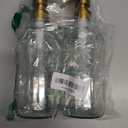 AmazerBath Soap Dispenser, 2 Pack Glass Soap Dispenser with Pump Stainless Steel, 17 Oz Clear Gold Hand Soap Dispensers for Bathroom and Kitchen