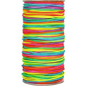 Tenn Well 328ft 2mm Elastic Cord Colorful Stretchy for Bracelets | Stretchy string for necklaces, jewelry making, beading, crafts
