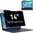 Magnetic Laptop Privacy Screen 14 Inch 16:10 Aspect Ratio Anti-Glare Blue Light Monitor Protector,Removable 14in Film for Lenovo HP Dell Acer Asus Thinkpad Envy Xps