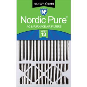 Nordic Pure 16x25x5 (Actual Size: 15 3/4 x 24 3/4 x 4 3/8) Honeywell Replacement Air Filters MERV 13 Plus Carbon 1 Pack