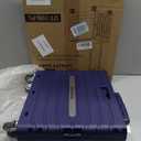 Folding Utility Cart Portable Rolling Crate Handcart Foldable Shopping Trolley Collapsible, with Lid, on Wheels, for Grocery, Garden, Office, Storage, Teacher, Tool (Purple)