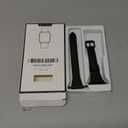 Slim Leather Bands Compatible with Apple Watch Band 46mm/49mm/45mm/44mm/42mm, Genuine Leather Strap for iWatch Series 11/10/9/8/7/6/5/4/3/2/1 SE 3/2/1 Ultra 3 2 1 Women, Black/Black