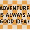 SJDFCSA Adventure Nursery Decor Banner Canvas Wall Hanging, Adventure Is Always a Good Idea Wall Art Decor Hanging Banner Flag for Toddler Boys Nursery Room Bedroom Playroom Prints, 30x20 Inch