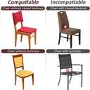 4 Pack Plastic Chair Covers for Dining Room,W18*D17 Inches Clear PVC Kitchen Chair Seat Protectors (4, W18 * D17 * H6 inches)