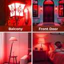 E12 LED Red Light Bulb for Christmas, C35 LED E12 Filament Candle Bulb 4W (40W Equivalent) E12 Base Red Lighting for Halloween, Party Decor, Sleep Lights, Bedroom, Porch Lights, Non-Dimmable, 2 Pack