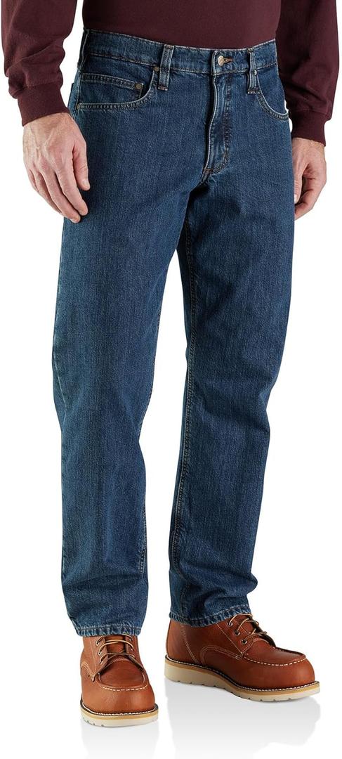 Carhartt Men's Relaxed Straight Rugged Flex Lined Jean (34W x 34L, Canal)