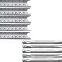 Direct Store Parts Kit DG194 Replacement for Master Forge 5 Burner Gas Grill L3218, 3218LTN Grill Burner, Heat Plate (SS Burner + SS Heat Plate)