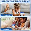 Intoypad Pop Game Light Up Fidget Toy for Kids, 6 Modes LED Screen Quick Push Games Controller Electric Fidget Popper Game Bubble Road Trip Activities Car Games Birthday Gifts Toys for Kids Boys Blue