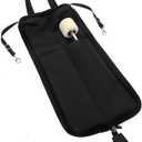 Tbest Drum Stick Holders, Drum Stick Storage Hanging Bag Drumstick Portable Handbag with Handle 5 Colors Available (Black/Red/Green/Blue/)(Black) Drumstick Case Drum Stick Bag