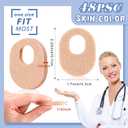 WILLBOND 48 Pack Callus Pads Soft 1/4" Thick Oval Shape Corn Pads 1/8" Felt Callus Cushions Adhesive Corn Protectors for Men Women Feet Toes Pain Relief(Nude, 1/4 Inch)