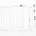 Regalo Safety 29-38.5" Baby Gate for Doorways & Bottom of Stairs, Pressure Mounted Baby Gate with Door for Babies, Toddlers & Pets, Tested & Safe for 30 Years, American Designed, American Owned, White