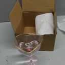 2 Pack Wedding Heart Shaped Champagne Flutes Pink Coupe Martini Glasses Cocktail Toasting Glasses Wine Cups with Gold Rim for Bridal Shower Celebrations Girl Birthday Party Supplies(Classic)