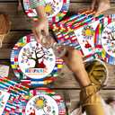 Hispanic Heritage Month Decorations - 60Pc Spanish Classroom Set - Includes White Hispanic Decorations & Latino Heritage Month Napkins