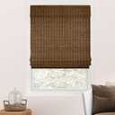 CHICOLOGY Bamboo Roman Shade, Cordless Light Filtering Woven Wood Window Treatment for Living Room, Dining Room, Kitchen & Office, Natural Bamboo Blinds for Boho Coastal Decor, Pinecone, 47"W x 64"H