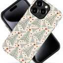 Generic Compatible with for iPhone 16 Pro Max,Green Red Christmas Tree Star Phone Case for Girl Women Boy Men,Scratch Resistant Shockproof Cover Case for iPhone 16 Pro Max