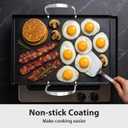 Utheer 16.5x10 Ceramic Nonstick Stainless Steel Griddle for Gas Grill
