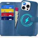 TUCCH Case Wallet for iPhone 16 Pro Max, [Detachable] Stand RFID Blocking 4 Card Slot Shockproof Wireless Charging PU Leather Magnetic Removable Cover Compatible with iPhone 16 Pro Max, Light Blue