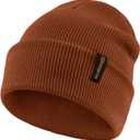 Glooarm Baby Beanie, Toddler Beanie Baby Boys Girls Beanies Kids Knit Winter Hats Newborn Infant Cuffed Caps, 0-6 Years (Dark Orange)