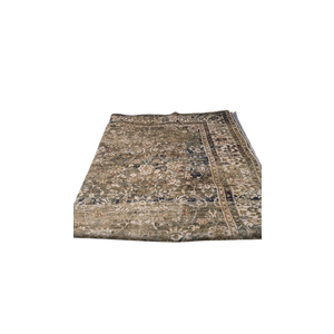 Area Rug 6x9 Living Room Bedroom Machine Washable Printed Vintage Floral Carpet Non-Slip Low Pile Distressed Boho for Laundry Dining Farmhouse, Taupe