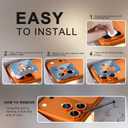 Choiche Compatible for iPhone 17 Pro/iPhone 17 Pro Max Camera Lens Protector Bling, 9H Tempered Glass Camera Cover Screen Protector Metal Ring Decoration Accessories (Glitter-Orange)