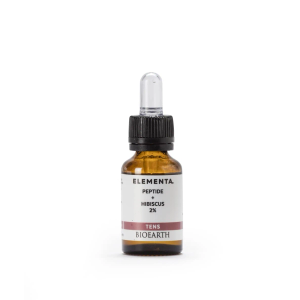 Bioearth Elementa, TENS Concentrated Face Serum with Hibiscus Seed Peptides 2%, Anti-Ageing and Elasticising Effect, Made in Italy, Vegan, AIAB Certification - 15ml Pack