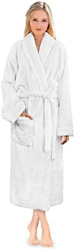 PAVILIA Premium Womens Plush Soft Robe Fluffy, Warm, Fleece Sherpa Shaggy Bathrobe XL