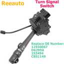Multi-Function Combination Turn Signal Switch Wiper Dimmer Switch Compatible with 2002-2009 Trailblazer Escalade Envoy, 03-06 Silverado Tahoe Sierra Yukon Replaces# 12450067, D6299A, SW3792
