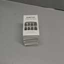 10 x Cat Eye Nails Short Squoval, Shimmery Black, Small Size Press on False Nails, 24 Reusable Fake Nails With Stick on Adhesive Tabs