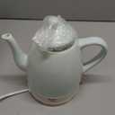 Pinky Up Noelle 1.5 L Pink Electric Ceramic Kettle with Gooseneck, Cute Water Boiler for Hot Teas and Pour Over Coffee, Blush with Rose Gold