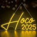 Tuanse HOCO 2025 Sign Homecoming Party Decoration HOCO LED Letter Sign Wall Decor 20 x 10.6 Inch Light up Background for 2025 Homecoming Dancing Party Photo Props Football Game Assembly Favor Supplies