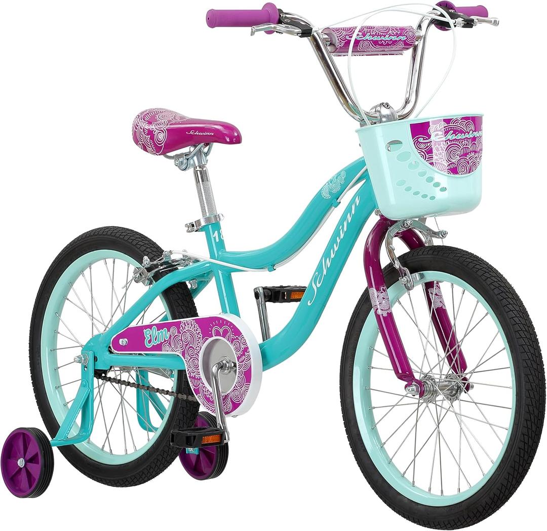 Schwinn Elm and Koen Bike or Balance Bike, 12-18 Inch Bike for Kids Ages 2-13, Black, Blue, Red, Teal, Pink or Purple, SmartStart Ergonomic Design, Adjustable Seat Grows with Child, Training Bicycle